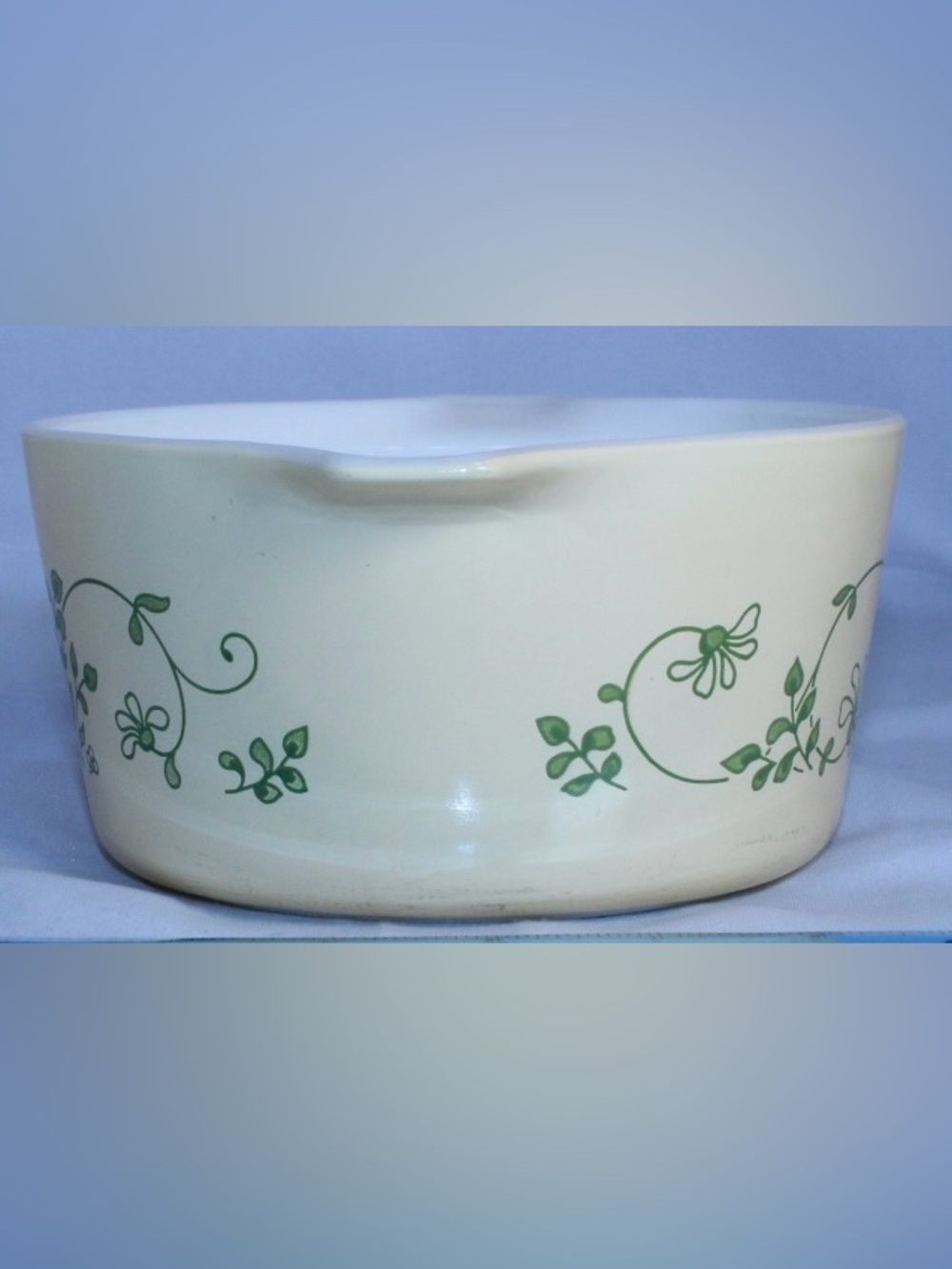 PYREX Milk Glass “Shenandoah” “Wintergreen” Cinderella Dish 1L Model 473 B - Picture 4 of 8